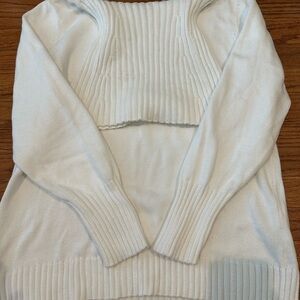 Nautica White Cowl Neck Sweater